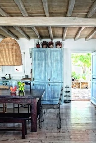 Rustic cabinet finish